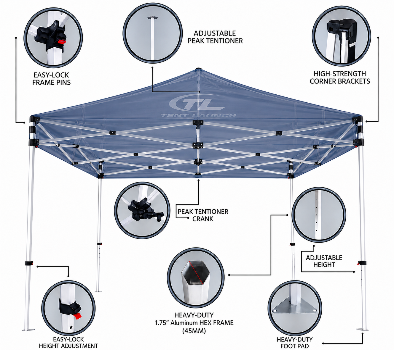 Tent frame and truss detail